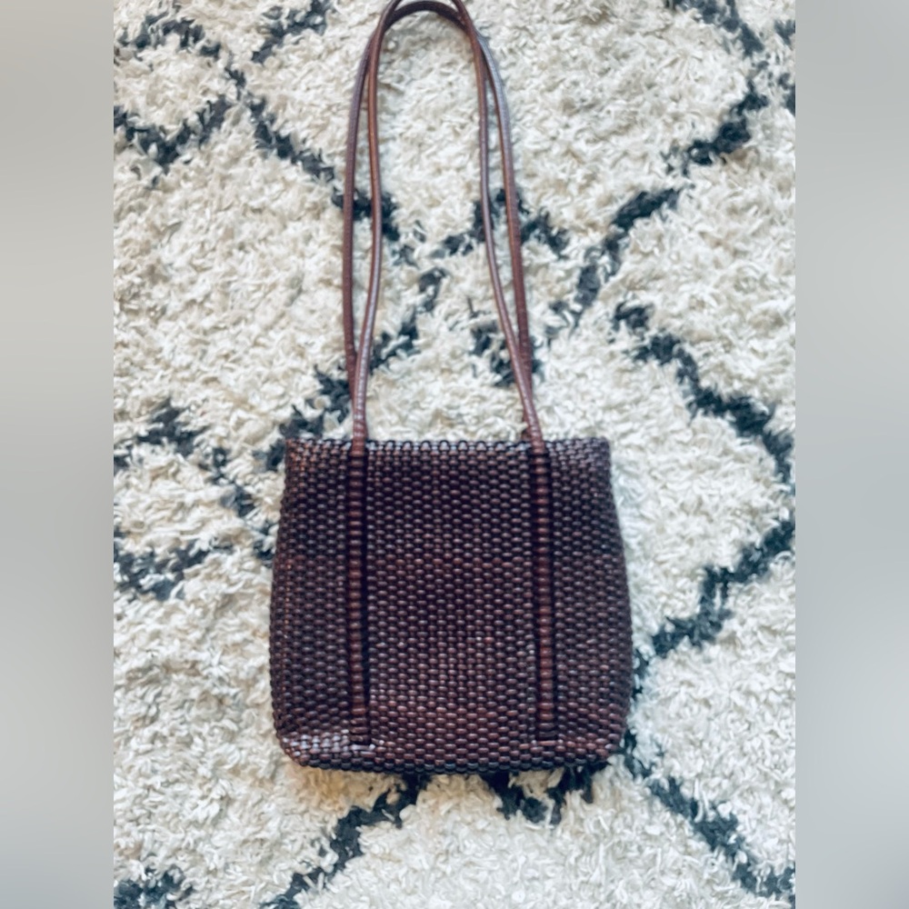 90s Woven Leather Bag